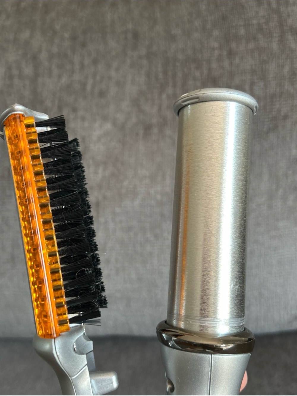 InStyler Original Rotating Hot Iron Brush 1.25" Barrel Silver Orange IS1001 - Picture 5 of 10